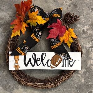 3/$20! Pittsburgh Steelers Fall/Football Welcome Wreath